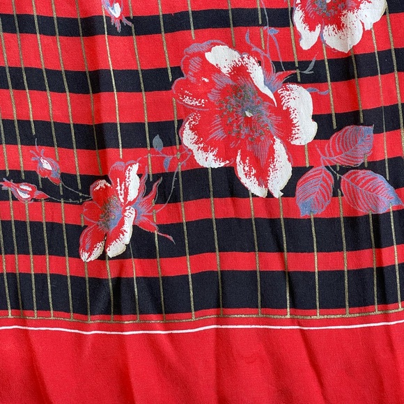 Vintage oblong scarf, silk blend - Picture 3 of 5